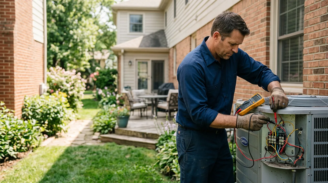 HVAC technician working near Cedarpines Park, CA